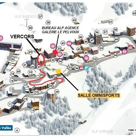 Appartement Résidence Le Vercors - 3 Pers- Le Vercors - 0r8vr -plagne Centre Mae-5434 *